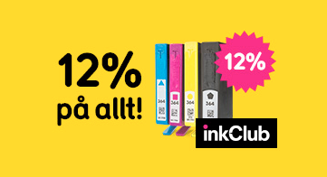 12% rabatt på allt hos InkClub!