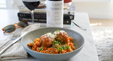 Kalvköttbullar i tomatsås med parmesan och citron