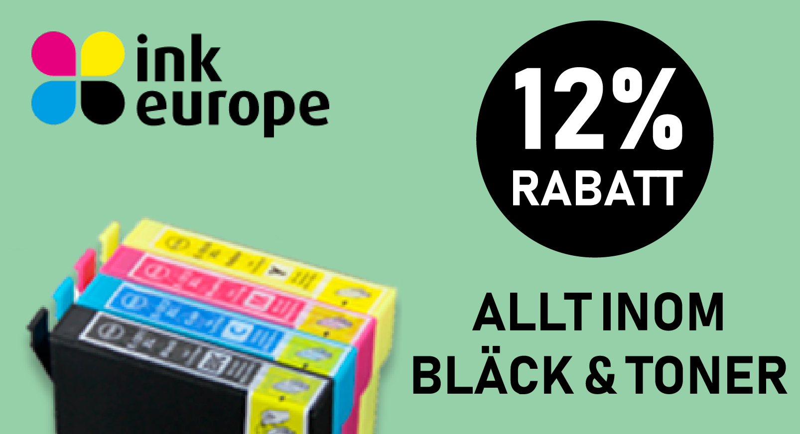 12% rabatt hos Inkeurope – allt inom bläck & toner!