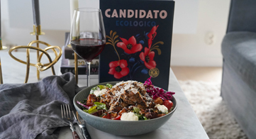Grillad caesarsallad med lök och grillad kyckling