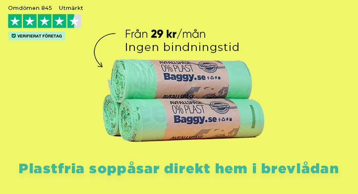 Plastfria soppåsar - från 29 kr/månad