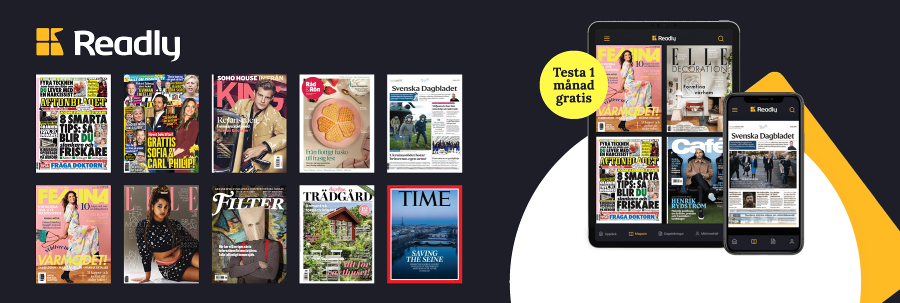 Över 7 000 gratis magasin i 1 månad hos Readly!