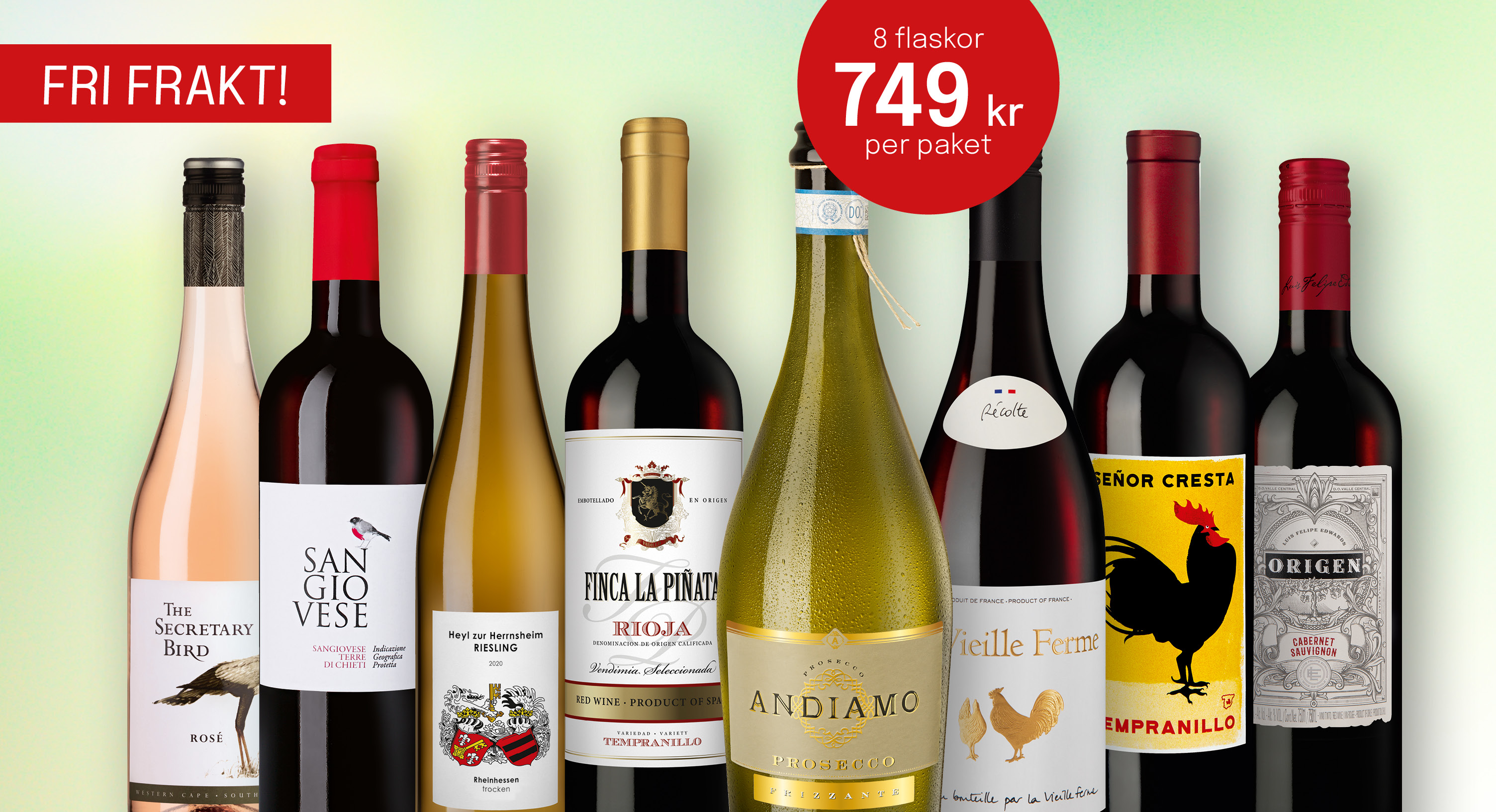 FRI FRAKT – exklusiva viner med hemleverans hos The Wine Company!