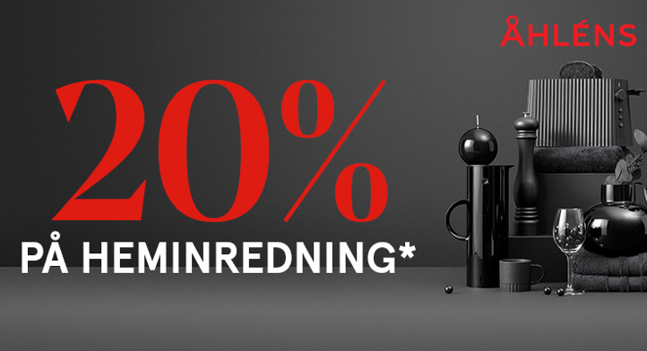 20% rabatt på heminredning hos Åhléns under Black Week!