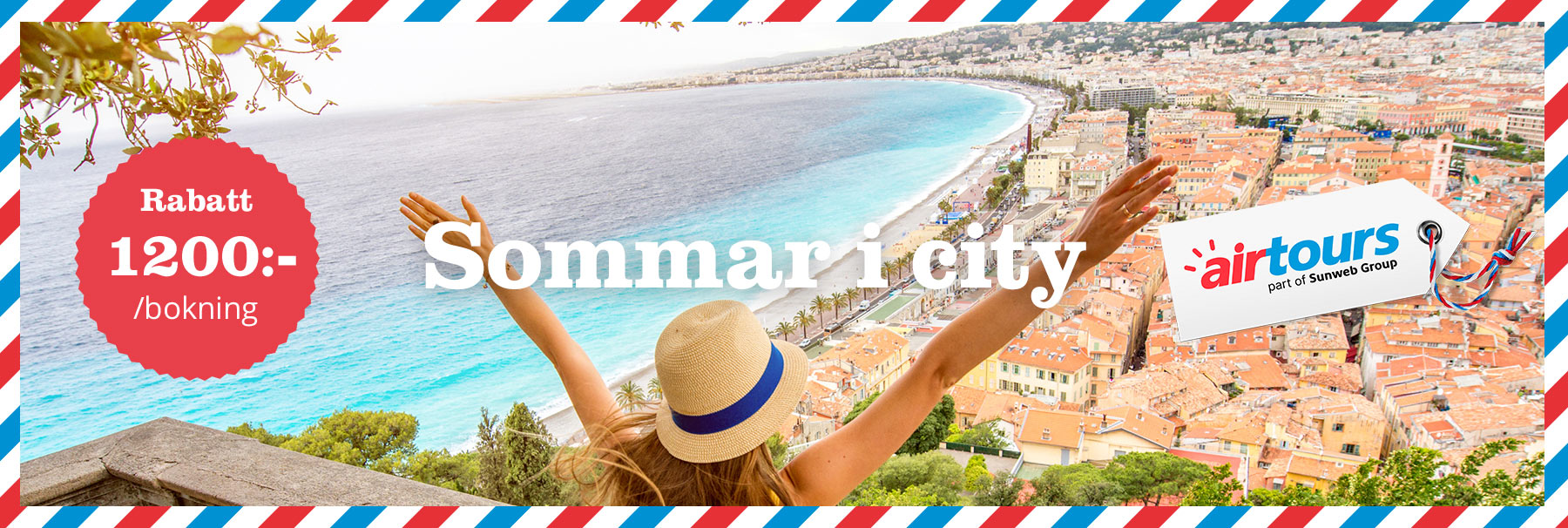 1 200 kr rabatt på weekendresor hos Airtours!