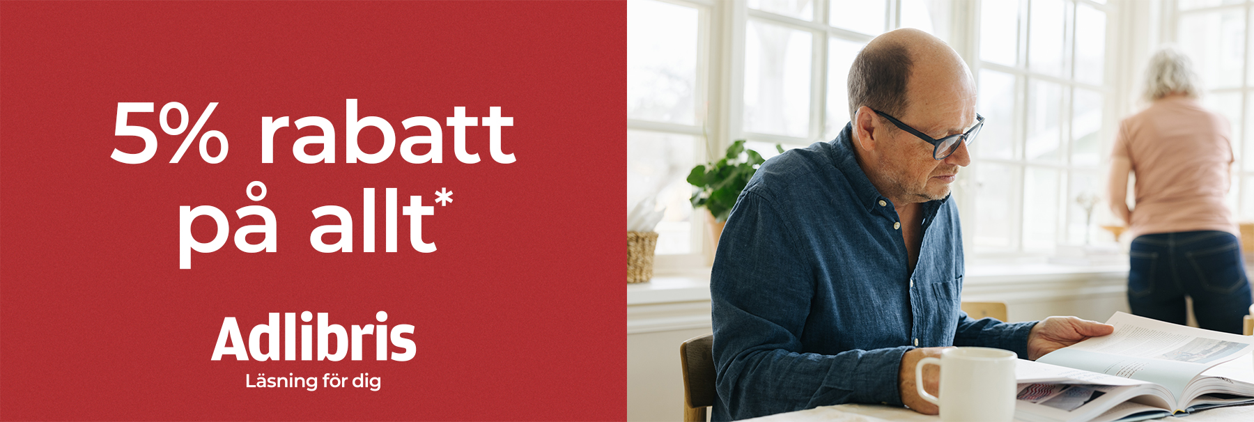 5% rabatt hos Adlibris!